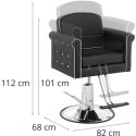Fotel fryzjerski barberski kosmetyczny z podnóżkiem Physa TRING - czarny