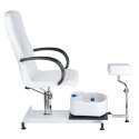 Fotel do pedicure z masażerem stóp BW-100 biały