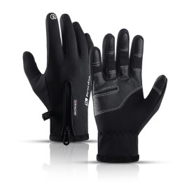 Sportowe rękawiczki dotykowe do telefonu zimowe Outdoor roz. L czarne