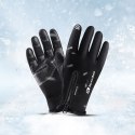 Sportowe rękawiczki dotykowe do telefonu zimowe Outdoor roz. L czarne