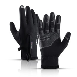 Sportowe rękawiczki dotykowe do telefonu zimowe Outdoor roz. XL czarne