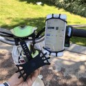 Obrotowy silikonowy uchwyt rowerowy na telefon czarny