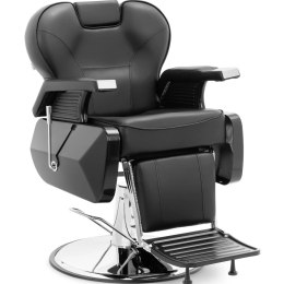 Fotel fryzjerski barberski z podnóżkiem EAVES - czarny