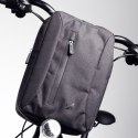 Sakwa torba rowerowa na tablet mocowana na kierownicę z paskiem na ramię szara